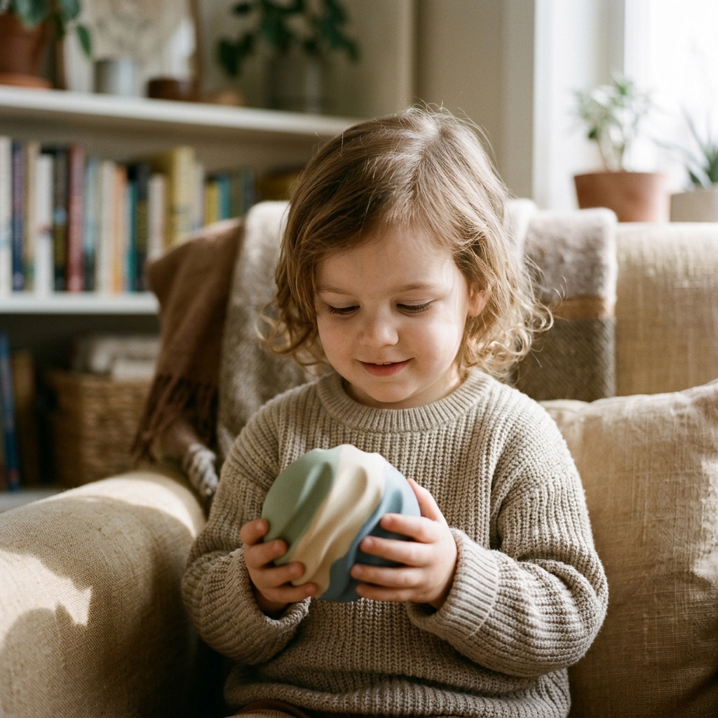 Gentle tactile sensory self-regulation tool supporting calm nervous system regulation